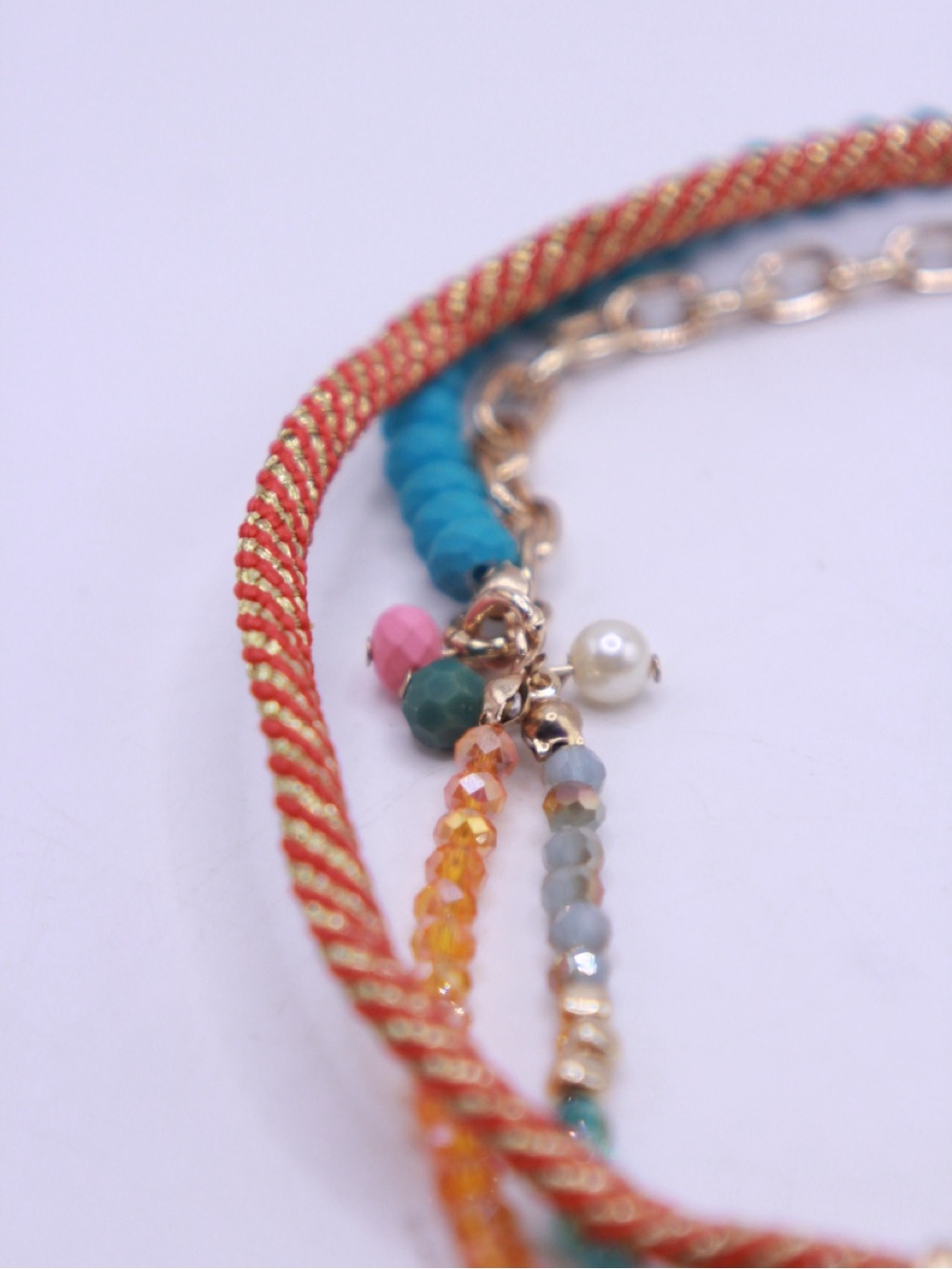 Boho Multi-Strand multi tone & Wrap Watch Bracelet - Picture 4 of 5